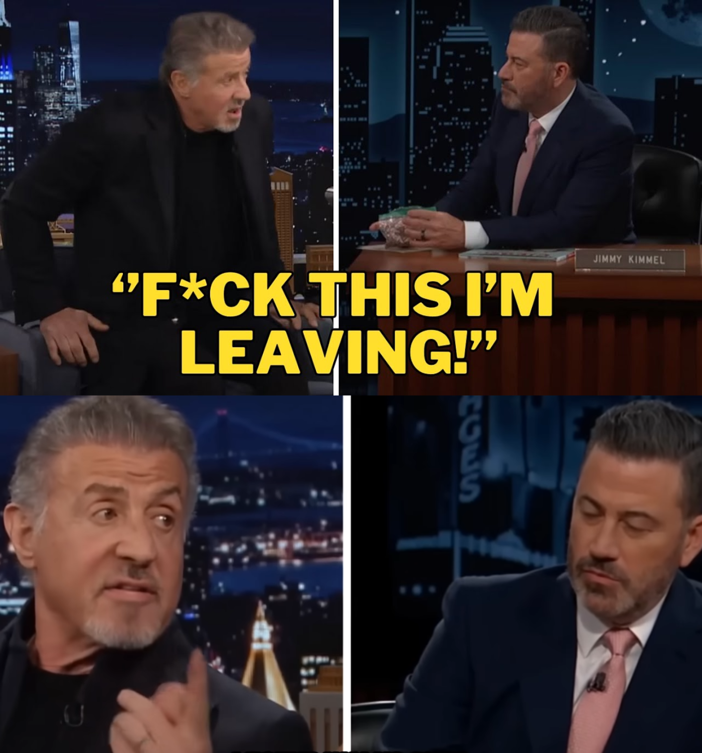 BREAKING— Stallone Walks Out on Jimmy Kimmel After Brutal Exchange – ‘You Went Too Far!’