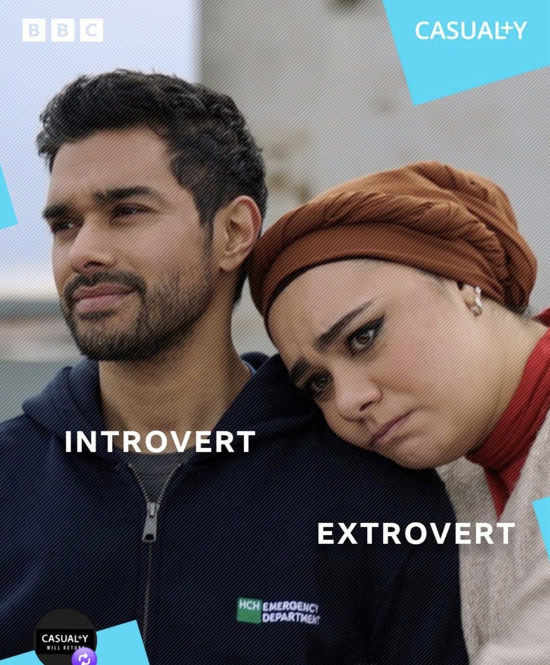 BBC Casualty viewers are convinced that doctor Rash Masum is set for a new romance with an unexpected colleague.