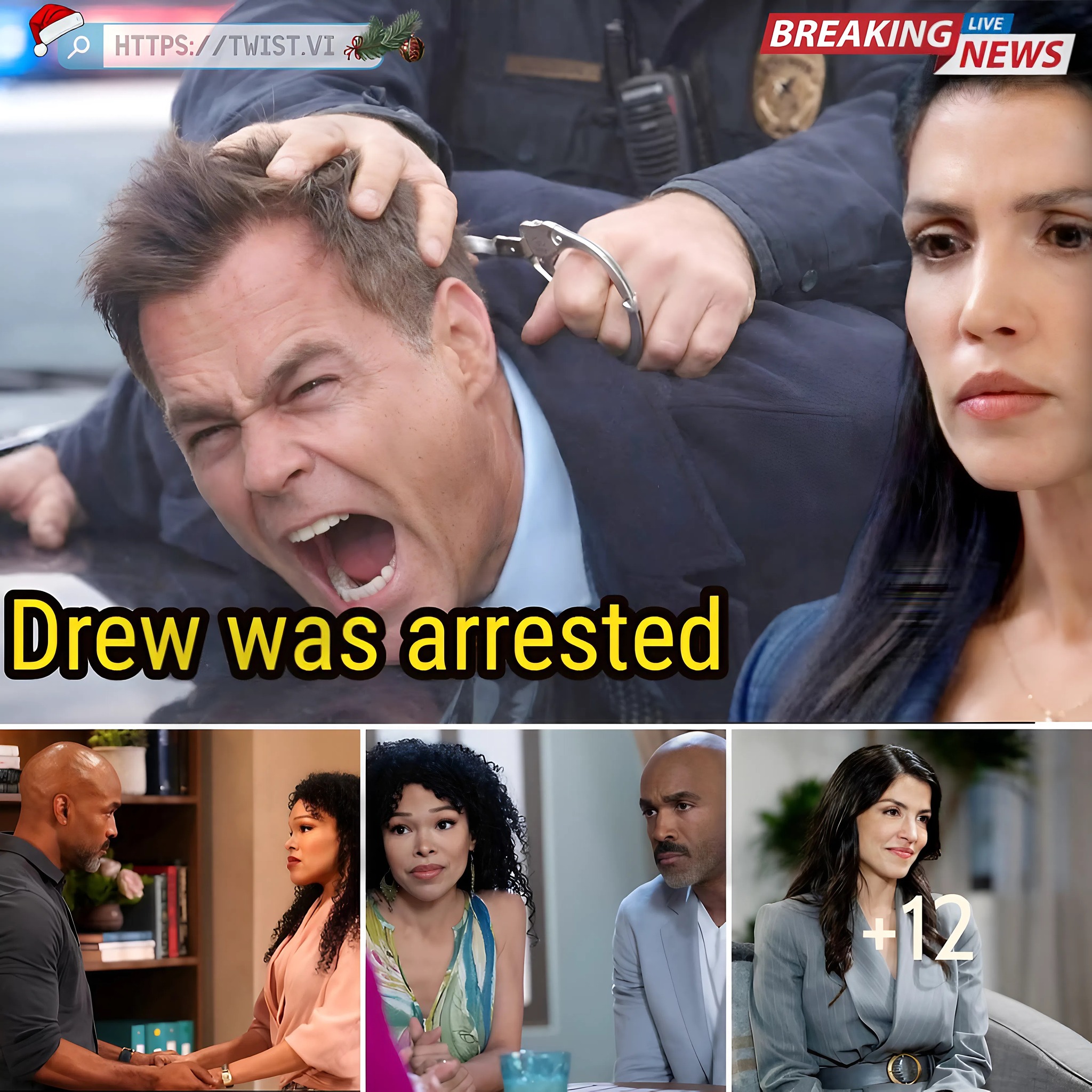 Turner arrested Drew after Portia was attacked, causing her to miscarry General Hospital Spoilers